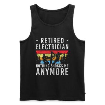 Current Occupation Voltage - Men's Premium Organic Tank Top - black - Front - Michal (187cm)