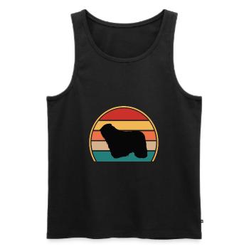 Komondor Dog Lover Silhouette Vintage Sunset - Débardeur bio Premium Homme - noir - Devant - Michal (187cm)