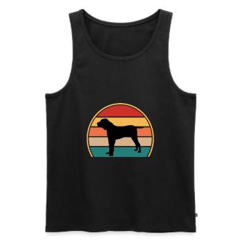 Kumaon Mastiff Hundeliebhaber Silhouette Vintage Sonnenuntergang - Männer Premium Bio Tank Top - Schwarz - Vorne - Michal (187cm)