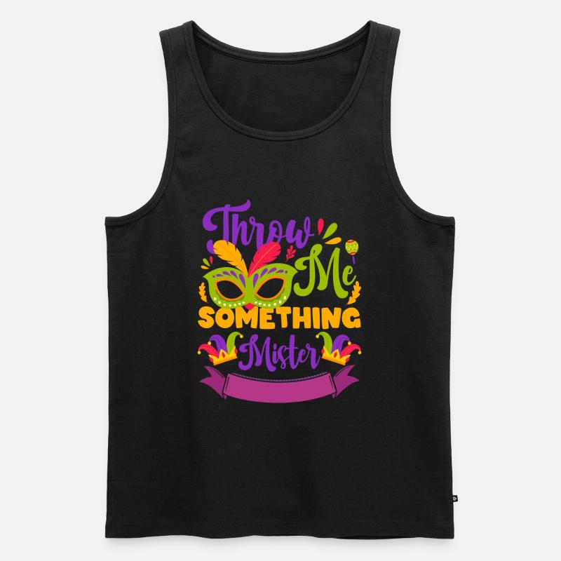 Karneval Feiern Bunt - Männer Premium Bio Tank Top - Schwarz