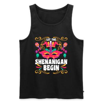 Party Kostüm Mardi Dienstag - Männer Premium Bio Tank Top - Schwarz - Vorne - Michal (187cm)