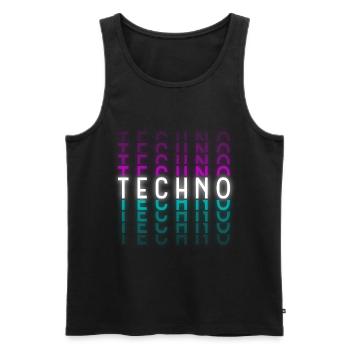 Rave Techno Musik Musik Dubstep - Männer Premium Bio Tank Top - Schwarz - Vorne - AI Model Male 178 light (178cm)
