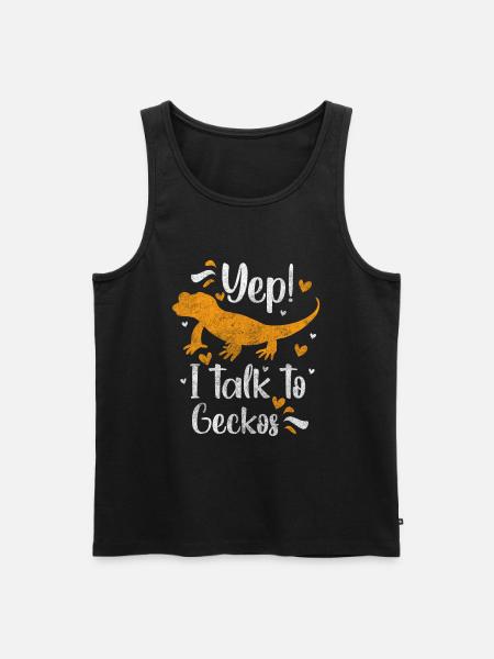 Gecko Tropical Animal Reptile Lover - Men's Premium Organic Tank Top - black