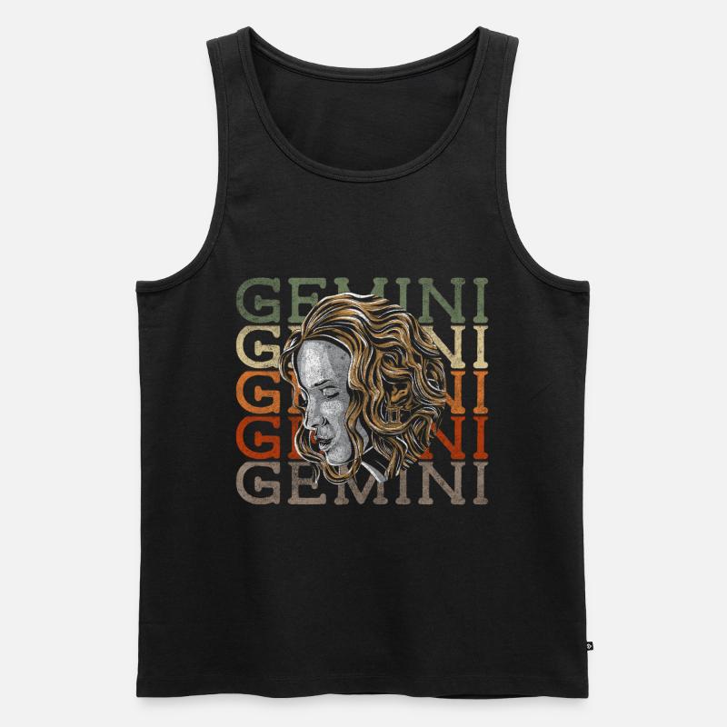 Zwillinge Astrologie Juni Geburtsdatum - Männer Premium Bio Tank Top - Schwarz