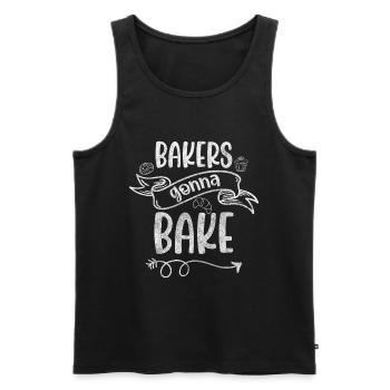 Bäcker Torte Muffin - Männer Premium Bio Tank Top - Schwarz - Vorne - Michal (187cm)