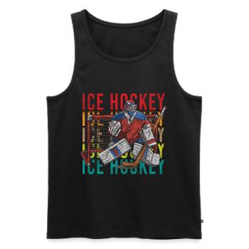 Hockey Sport Winter Sports Ice Skates - Men's Premium Organic Tank Top - black - Front - Michal (187cm)