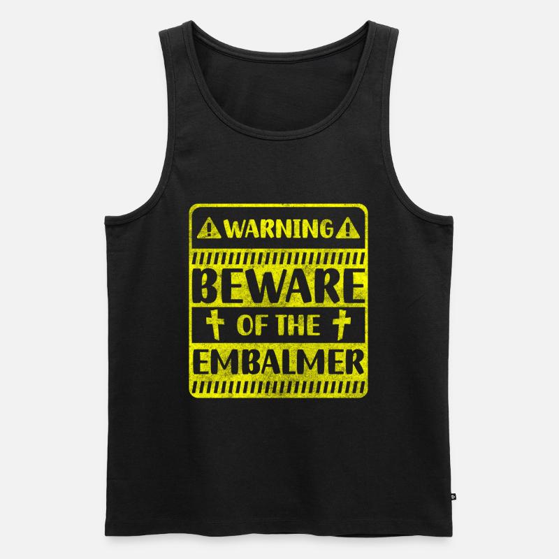 Bestatter Arbeit Sarg Leiche - Männer Premium Bio Tank Top - Schwarz