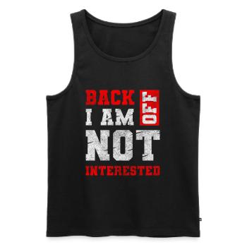 Rebel No Sarcastic - Men's Premium Organic Tank Top - black - Front - Michal (187cm)