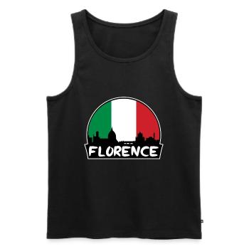 Florenz Italien Flagge Skyline Silhouette Reisen - Männer Premium Bio Tank Top - Schwarz - Vorne - Michal (187cm)