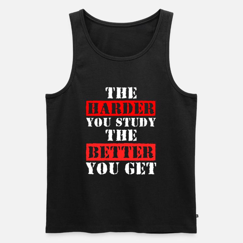 Student Lehrer Pleite Abschluss - Männer Premium Bio Tank Top - Schwarz