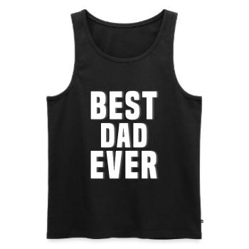 Best Father There Is - Men's Premium Organic Tank Top - black - Front - Michal (187cm)