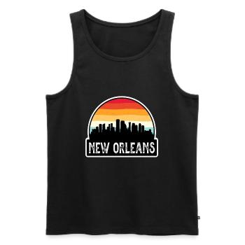 New Orleans Louisiana USA Flagge Skyline Travel Souv - Männer Premium Bio Tank Top - Schwarz - Vorne - AI Model Male 178 light (178cm)