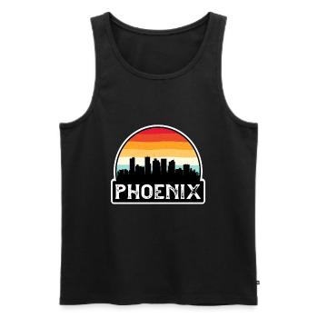 Phoenix, Arizona, drapeau des États-Unis, Skyline, souvenir de voyage - Débardeur bio Premium Homme - noir - Devant - Michal (187cm)