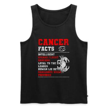 Cancer Astrology Born Element Water - Men's Premium Organic Tank Top - black - Front - AI Model Male 178 light (178cm)