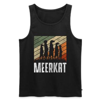Wilderness Zoo Group Desert - Men's Premium Organic Tank Top - black - Front - AI Model Male 178 light (178cm)