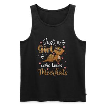 Erdmännchen Gruppe - Männer Premium Bio Tank Top - Schwarz - Vorne - AI Model Male 178 light (178cm)
