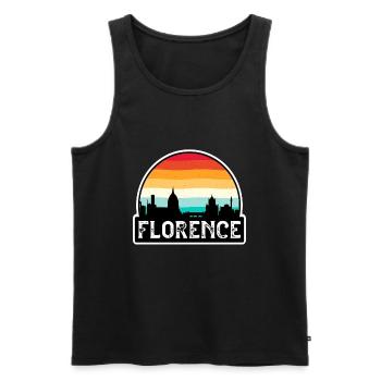 Florenz Italien Flagge Skyline Reisesouvenir - Männer Premium Bio Tank Top - Schwarz - Vorne - Michal (187cm)