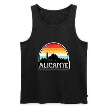 Alicante Espagne Flag Skyline Souvenir de voyage - Débardeur bio Premium Homme - noir - Devant - Michal (187cm)