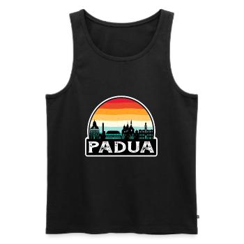 Padua Italien Flagge Skyline Reisesouvenir - Männer Premium Bio Tank Top - Schwarz - Vorne - AI Model Male 178 light (178cm)