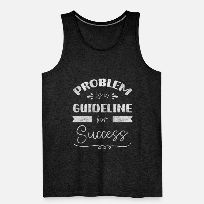 Problems, reaction, no problem, no matter Men's Premium Organic Tank Top