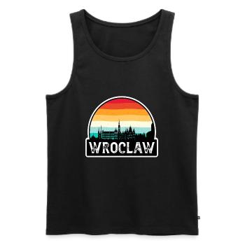 Breslau Polen Flagge Skyline Reisesouvenir - Männer Premium Bio Tank Top - Schwarz - Vorne - Michal (187cm)
