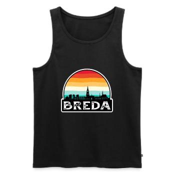 Breda Niederlande Flagge Skyline Reisesouvenir - Männer Premium Bio Tank Top - Schwarz - Vorne - AI Model Male 178 light (178cm)