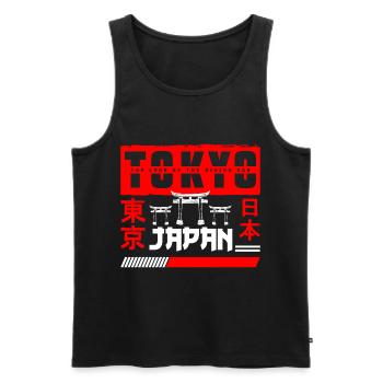 Japan City Kanji Kyoto - Men's Premium Organic Tank Top - black - Front - Michal (187cm)