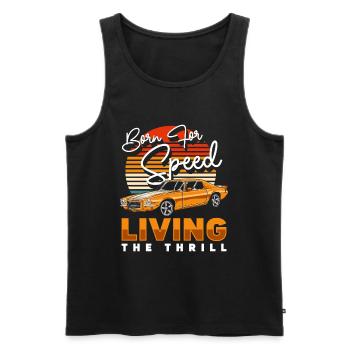 Motorsport Tuner Burnout Racer - Men's Premium Organic Tank Top - black - Front - Michal (187cm)