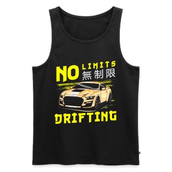 Driften Auto Quer - Männer Premium Bio Tank Top - Schwarz - Vorne - AI Model Male 178 light (178cm)