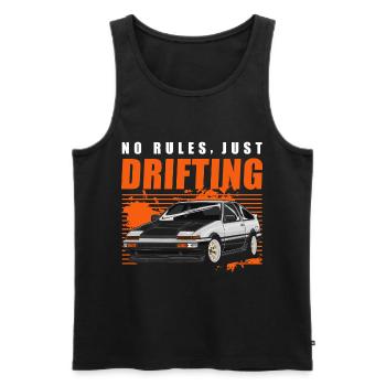 Drifting Ringtool Drift - Men's Premium Organic Tank Top - black - Front - AI Model Male 178 light (178cm)