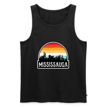 Mississauga Kanada Flagge Skyline Reisesouvenir - Männer Premium Bio Tank Top - Schwarz - Vorne - Michal (187cm)