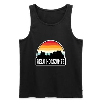 Belo Horizonte Brasilien-Flagge Skyline Reise-Souvenir - Männer Premium Bio Tank Top - Schwarz - Vorne - Michal (187cm)