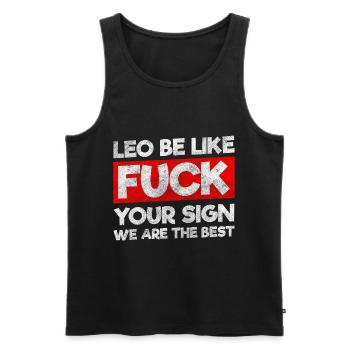 Horoskop Stärke Geburtstag Sternbild - Männer Premium Bio Tank Top - Schwarz - Vorne - AI Model Male 178 light (178cm)