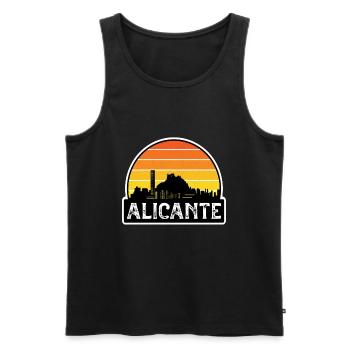 Alicante Espagne Flag Skyline Souvenir de voyage - Débardeur bio Premium Homme - noir - Devant - Michal (187cm)