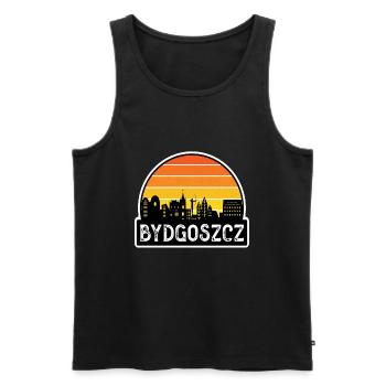 Bydgoszcz Pologne Flag Skyline Souvenir de voyage - Débardeur bio Premium Homme - noir - Devant - Michal (187cm)