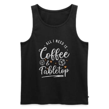 Board Game Board Dice Player - Men's Premium Organic Tank Top - black - Front - AI Model Male 178 light (178cm)