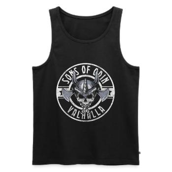 Thor Nordmann Asgard Keltisch - Männer Premium Bio Tank Top - Schwarz - Vorne - AI Model Male 178 light (178cm)