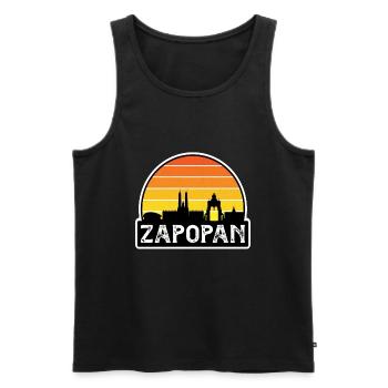 Zapopan Mexique Flag Skyline Souvenir de voyage - Débardeur bio Premium Homme - noir - Devant - AI Model Male 178 light (178cm)