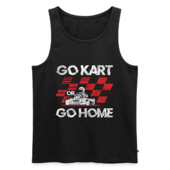 Kart Kartfahrer Karting - Männer Premium Bio Tank Top - Schwarz - Vorne - AI Model Male 178 light (178cm)