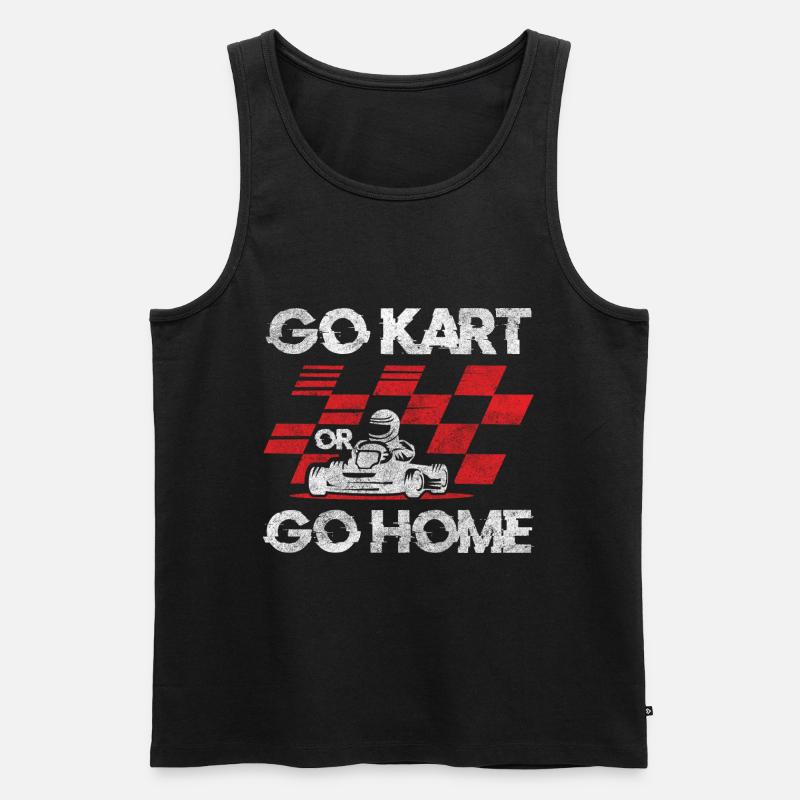 Kart Kartfahrer Karting - Männer Premium Bio Tank Top - Schwarz