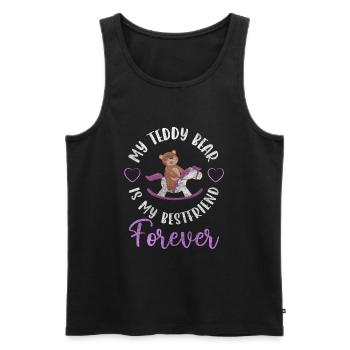Teddy Kids Protector Cuddle - Men's Premium Organic Tank Top - black - Front - Michal (187cm)