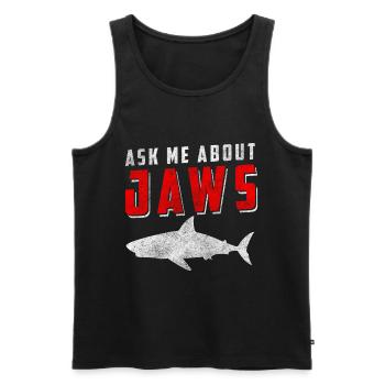 Shark predator teeth - Men's Premium Organic Tank Top - black - Front - AI Model Male 178 light (178cm)