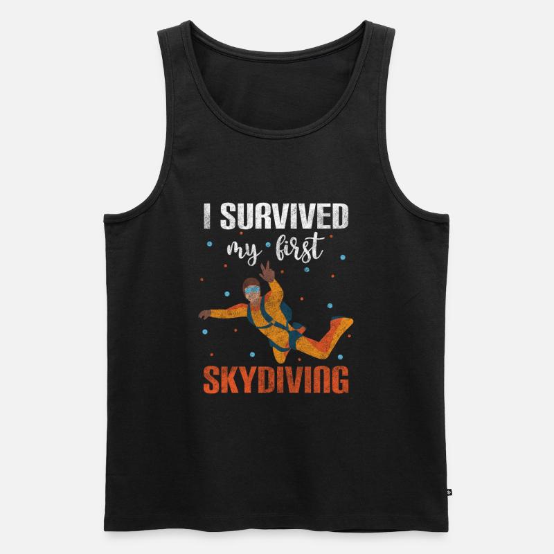 Fallschirmspringer Himmel Freifall Base Jump - Männer Premium Bio Tank Top - Schwarz