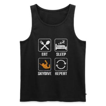 Skydiver Jumping Parachute Sports - Men's Premium Organic Tank Top - black - Front - AI Model Male 178 light (178cm)
