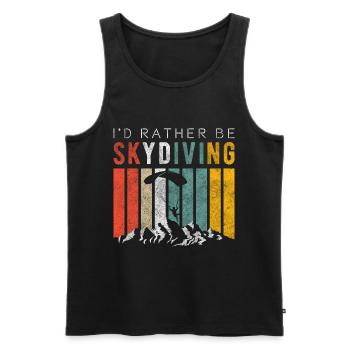 Fallschirm Adrenalin - Männer Premium Bio Tank Top - Schwarz - Vorne - AI Model Male 178 light (178cm)