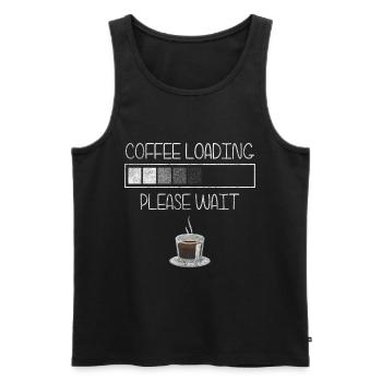 Barista Profession Mousse de lait Café Amateur - Débardeur bio Premium Homme - noir - Devant - Michal (187cm)