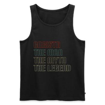 Coffee Profession Espresso - Men's Premium Organic Tank Top - black - Front - AI Model Male 178 light (178cm)