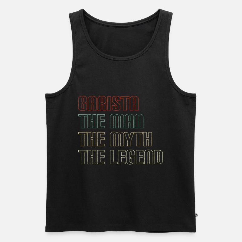Kaffee Beruf Espresso - Männer Premium Bio Tank Top - Schwarz