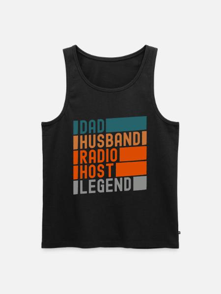 Podcast Podcaster Microphone Cassette - Men's Premium Organic Tank Top - black