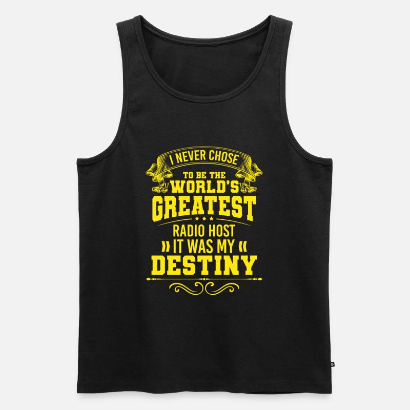 Podcast Unterhaltung Frequenz - Männer Premium Bio Tank Top - Schwarz